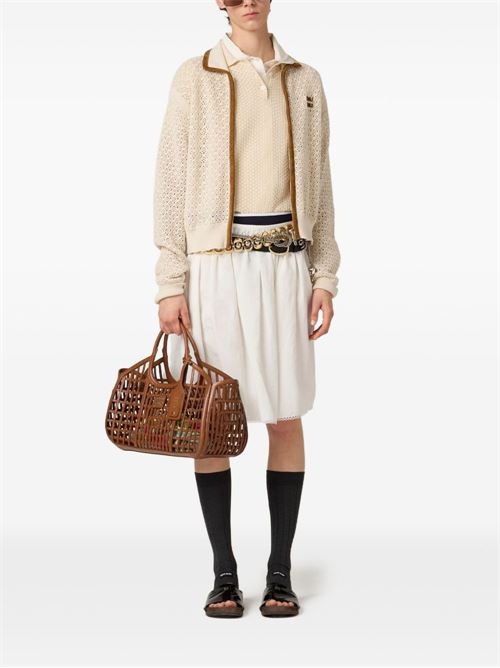 Polo con ricamo MIU MIU | MMLB2817NLF0018